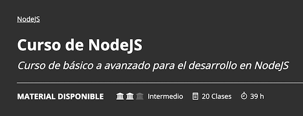 Curso de NodeJS